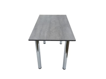 Stół do kuchni jadalni beton jasny 115 x 60 x 72,6 cm nogi chromowane