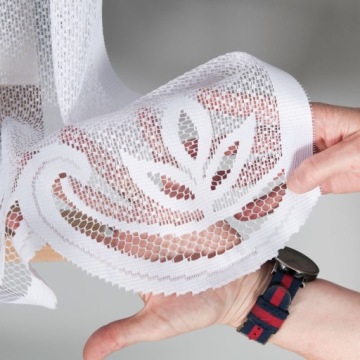 Готовая штора для кухни-гостиной, классическая белая штора, 300х160см POLA