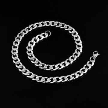 СЕРЕБРЯНОЕ БРОНЯНОЕ ОЖЕРЕЛЬЕ 9,3 ММ ХИРУРГИЧЕСКАЯ СТАЛЬ 316L