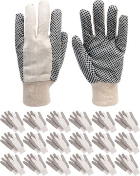 ПЕРЧАТКИ ДЛЯ САДОВЫХ ХЛОПКОВ С ПЯТНИСТЫМИ ПЕРЧАТКАМИ 5 ПАР