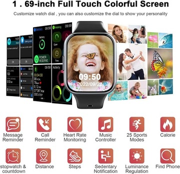 SMARTWATCH MOLOCY Q23 ФИТНЕС ИЗМЕРЕНИЕ ЧСС И IOS