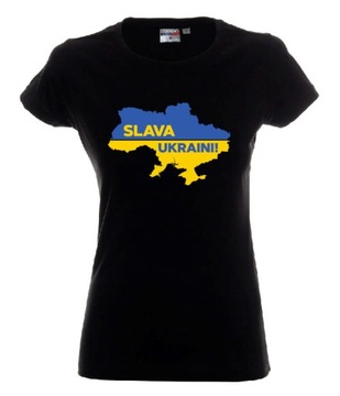 SLAVA UKRAINI CHWAŁA UKRAINIE koszulka damska