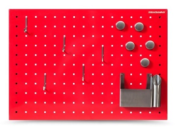 Tablica perforowana magnetyczna czerwona 50x35cm