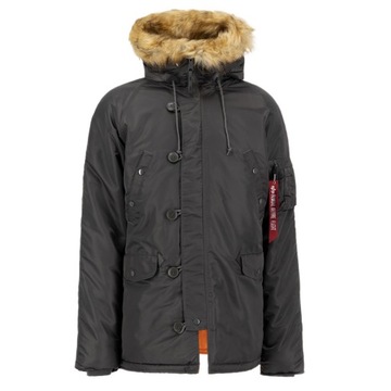 Kurtka z kapturem Alpha Industries N3B VF 59 103141 136 Ciemnoszara L