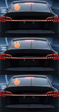 Индикатор жестов руки для заднего стекла для пилота среднего пальца автомобиля