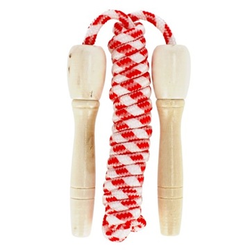 Скакалка с деревянными ручками