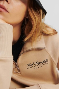 Zapinana Bluza z Logo Karl Lagerfeld Beżowa r.M