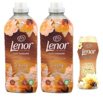 LENOR 2x Płyn do płukania + Perełki Gold Orchid