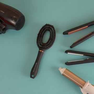 Щетка для распутывания волос с натуральной щетиной кабана