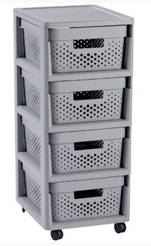 CURVER REGAŁ AŻUR 4X10L SZARY