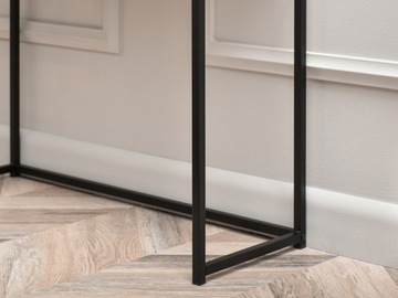 ДУБОВАЯ КОНСОЛЬ 80СМ С ЯЩИКОМ НА ЧЕРНОЙ РАМКЕ НОРА В СТИЛЕ СОВРЕМЕННЫЙ ЛОФТ