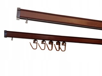 Karnisz szyna sufitowa aluminiowa MS 120 cm brąz