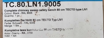 Полная скамейка для трубочиста 80см TECTO черная