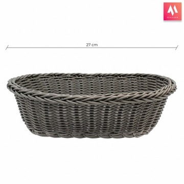 КОРЗИНА ДЛЯ СТОЛА ХЛЕБ СТОЛОВЫЕ ПРИБОРЫ ОВАЛЬНЫЙ СЕРЫЙ