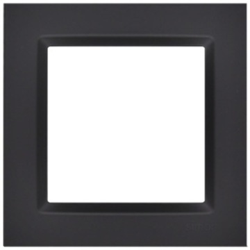 SIMON 10 Ramka maskująca pojedyncza poziom pion 1-krotna czarna mat