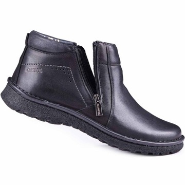 BUTY MESKIE PÓŁBUTY OCIEPLANE ZIMOWE KamPol r.42