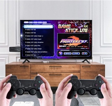 ИГРОВАЯ КОНСОЛЬ РЕТРО 2 ИГРОВЫХ КОЛОДКИ + 20 000 ИГР БЕСПРОВОДНОЙ КОНТРОЛЛЕР 2.4G