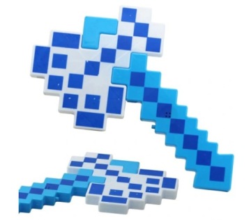 АЛМАЗНЫЙ ТОПОР 35 СМ MINECRAFT СВЕТОДИОДНЫЙ ЗВУК