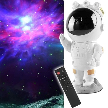Projektor Gwiazd Lampka Nocna LED Rzutnik Gwiazd Dla Dzieci Astronauta