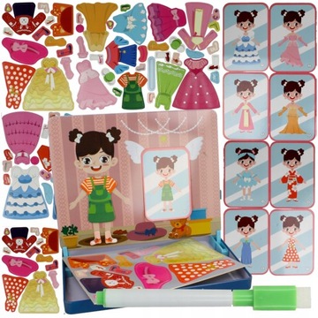 UKŁADANKA PUZZLE MAGNETYCZNE EDUKACYJNE PROJEKTOWANIE STROJÓW SALON MODY