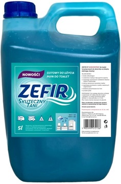 ЖИДКОСТЬ ДЛЯ ТУРИСТИЧЕСКОГО ТУАЛЕТА ZEFIR WC BLUE 5L НОВИНКА!