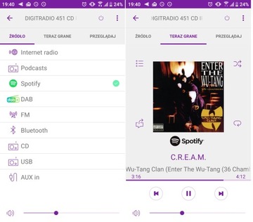Wi-Fi Интернет-радио DAB FM CD MP3 USB Spotify