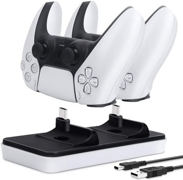 ДОК-СТАНЦИЯ ДЛЯ PS5, ЗАРЯДНОЕ УСТРОЙСТВО ДЛЯ 2-х ПАНЕЛЬНЫХ КОНТРОЛЛЕРОВ