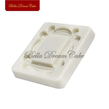 Зеркальная силиконовая форма 2 размера в форме рамки для шоколадной помадки