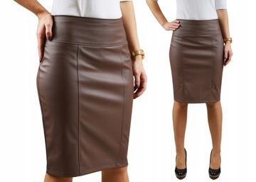 BIZNESOWA MODNA SPÓDNICA EKO SKÓRA Roz.44