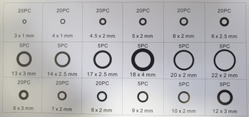 МАСЛОСТОЙКИЕ УПЛОТНИТЕЛЬНЫЕ КОЛЬЦА КОМПЛЕКТ ПРОКЛАДОК 225
