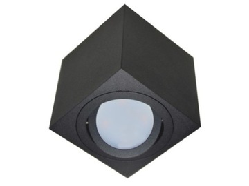 Lampa TUBA Regulowana CZARNA 1xGU10 LED oprawa Febe aluminium 80x84mm