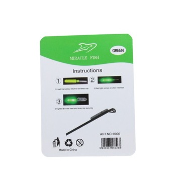 СВЕТОДИОДНАЯ СИГНАЛЬНАЯ СВЕТОДИОДНАЯ ЛЕТНАЯ ЛАМПА MIRACLE END ДЛЯ ФИДЕРА ЗЕЛЕНАЯ НА БАТАРЕЕ