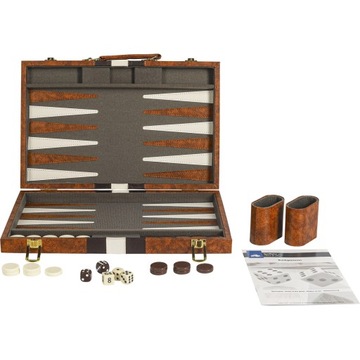 Buffalo backgammon Piping brown 46x28 cm