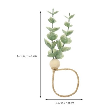 12 шт. КОЛЬЦА ДЛЯ САЛФЕТОК ДЛЯ ФЕРМЕРСКОГО ДОМА ЛИСТЬЯ ЭВКАЛИПТА