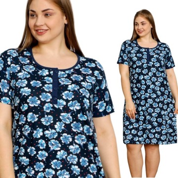 KOSZULA NOCNA 4 guziki LINIA PLUS SIZE nadwymiar DUŻA ROZMIARÓWKA duże XL