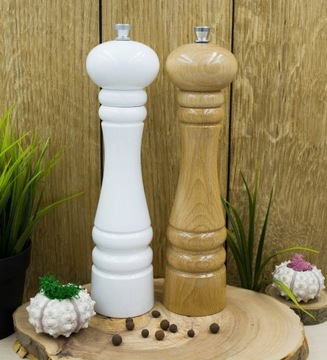 2 шт. ДЕРЕВЯННАЯ РУЧНАЯ МЕЛЬНИЦА 24СМ ДЛЯ СОЛИ ПЕРЦА.