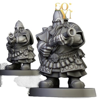 Dwarfs Marksmen #1 - Highlands Miniatures - Druk 3D