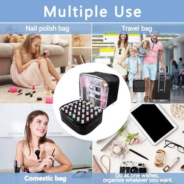 Сумка для переноски двухслойного лака для ногтей 9,5 х 7,9 х