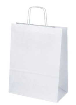 TORBA PAPIEROWA biała 24x10x32 a4 250 SZT