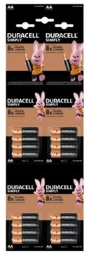 16x Bateria DURACELL SIMPLY AA LR6 Basic 16 sztuk