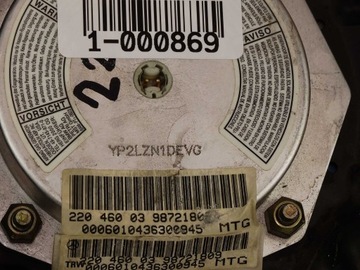 MERCEDES S TŘÍDA W220 ULOŽENÍ AIRBAG VOLANT ŘIDIČE A2204600398