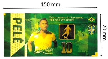 Набор коллекционных банкнот PELE BRAZIL, позолоченный, ПОДАРОК