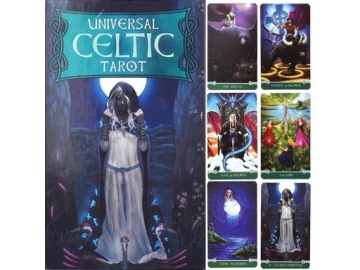 ИГРОВЫЕ КАРТЫ ТАРО НАБОР ГАДАТЕЛЬНЫХ КАРТ УНИВЕРСАЛЬНОЕ КЕЛЬТСКОЕ ТАРО 78 ШТ.
