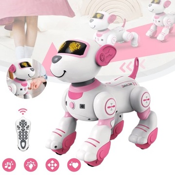INTERAKTYWNY PIES ROBOT Z PILOT, INTELIGENTNA ZABAWKA ROBOT, PROGRAMOWALNY