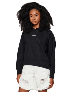 CALVIN KLEIN SWEATSHIRT - BLUZA CZARNA DAMSKA XS