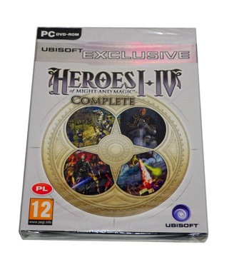 HEROES OF MIGHT AND MAGIC I-IV COMPLETE NOWA FOLIA BOX PL PC