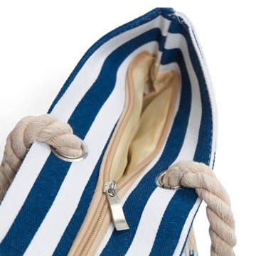Большая пляжная сумка на молнии, сумка-шопер для пикника с подкладкой