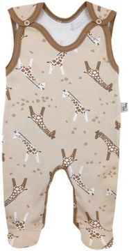 ŚPIOCHY NIEMOWLĘCE ŚPIOSZKI BAWEŁNIANE ROZPINANE r.74 GIRAFFE /4/