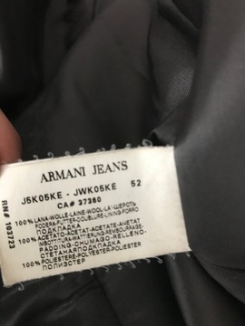 ARMANI JEANS AJ - piękny -100% WEŁNA- płaszcz/kurtka - 40 (L) -