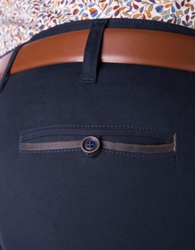 Spodnie męskie granatowe bawełna z elastanem W36 L34